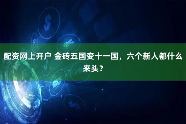 配资网上开户 金砖五国变十一国，六个新人都什么来头？